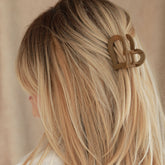 Haarklem medium heart taupe